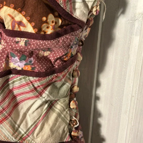 Free People Bohemian Short Dress or Patterned Dress or Smock Top. - Picture 6 of 7